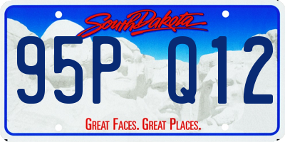 SD license plate 95PQ12