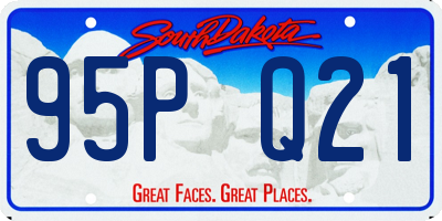 SD license plate 95PQ21