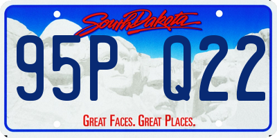 SD license plate 95PQ22