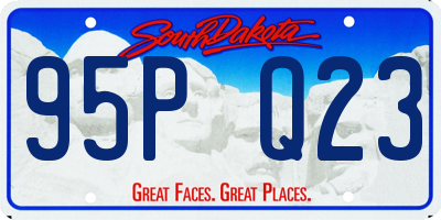 SD license plate 95PQ23