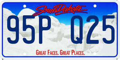 SD license plate 95PQ25