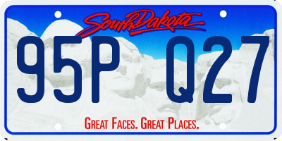 SD license plate 95PQ27