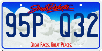 SD license plate 95PQ32