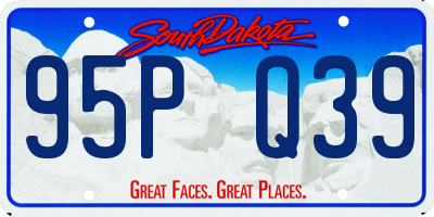 SD license plate 95PQ39