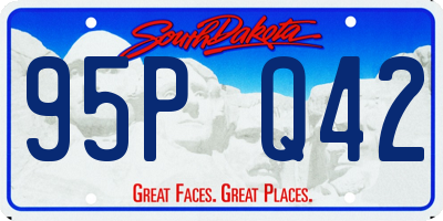 SD license plate 95PQ42