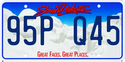 SD license plate 95PQ45