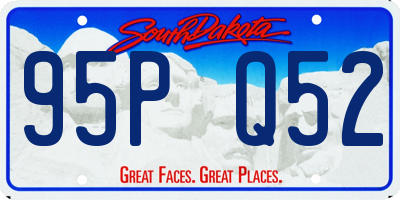 SD license plate 95PQ52