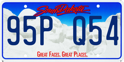 SD license plate 95PQ54