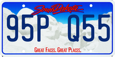 SD license plate 95PQ55