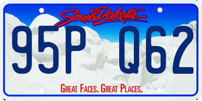 SD license plate 95PQ62
