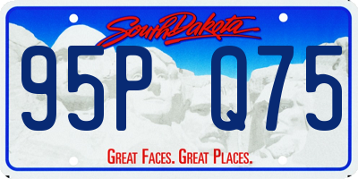SD license plate 95PQ75