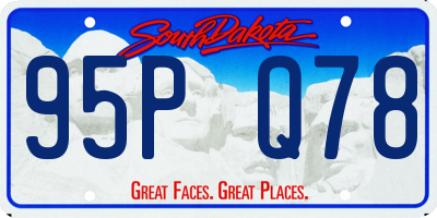 SD license plate 95PQ78