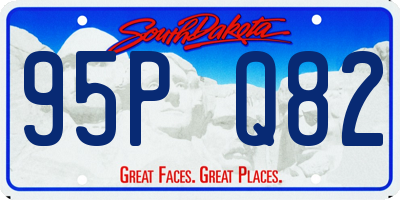 SD license plate 95PQ82