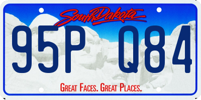 SD license plate 95PQ84