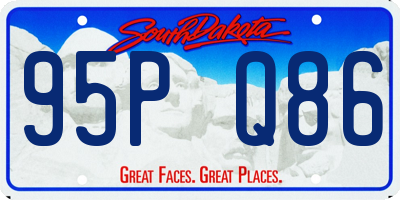 SD license plate 95PQ86