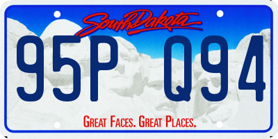 SD license plate 95PQ94