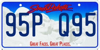 SD license plate 95PQ95