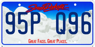 SD license plate 95PQ96