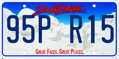 SD license plate 95PR15