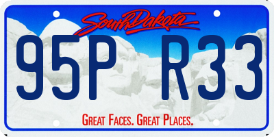 SD license plate 95PR33