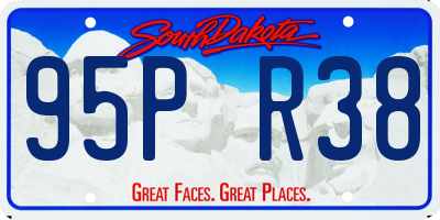 SD license plate 95PR38