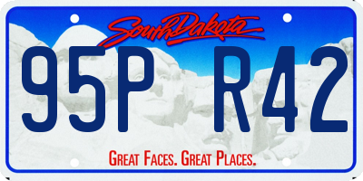 SD license plate 95PR42