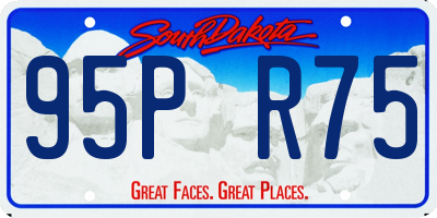 SD license plate 95PR75