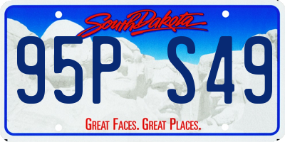SD license plate 95PS49