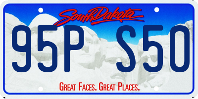 SD license plate 95PS50