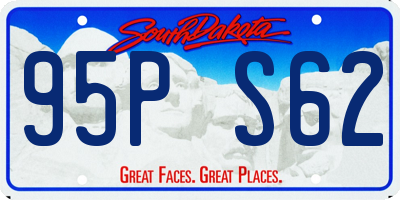 SD license plate 95PS62