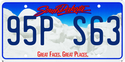 SD license plate 95PS63