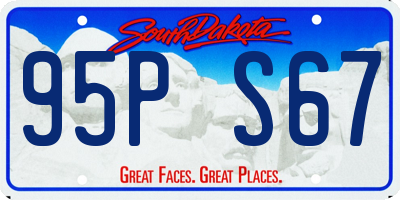 SD license plate 95PS67