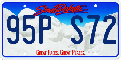 SD license plate 95PS72