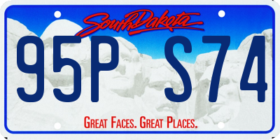 SD license plate 95PS74
