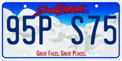SD license plate 95PS75