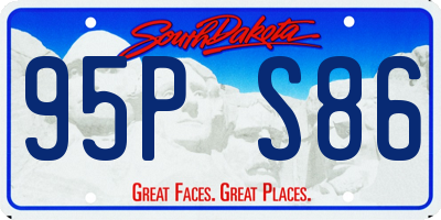 SD license plate 95PS86