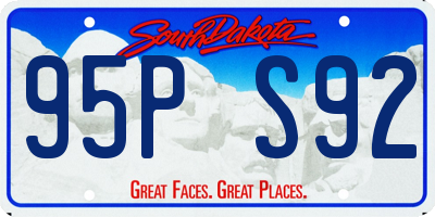 SD license plate 95PS92