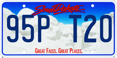 SD license plate 95PT20