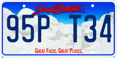 SD license plate 95PT34