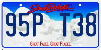 SD license plate 95PT38