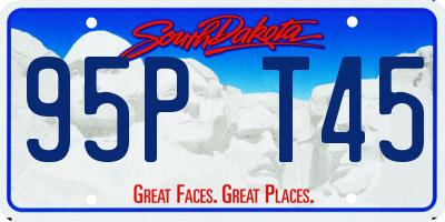 SD license plate 95PT45