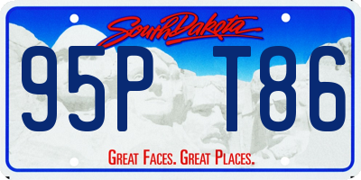 SD license plate 95PT86