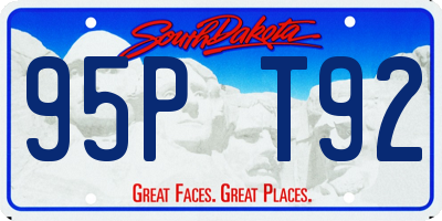 SD license plate 95PT92