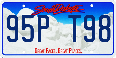 SD license plate 95PT98