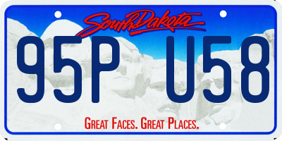 SD license plate 95PU58
