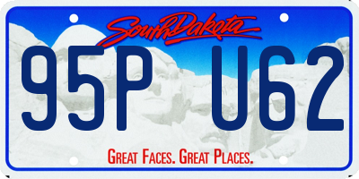 SD license plate 95PU62