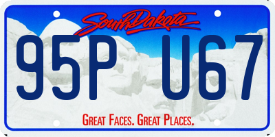 SD license plate 95PU67