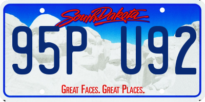 SD license plate 95PU92