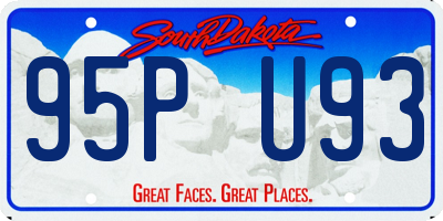 SD license plate 95PU93