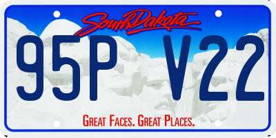 SD license plate 95PV22